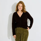 Gilet dentelle col V femme - 1