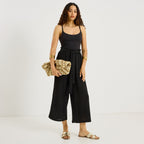 Pantalon large raccourci femme - 1