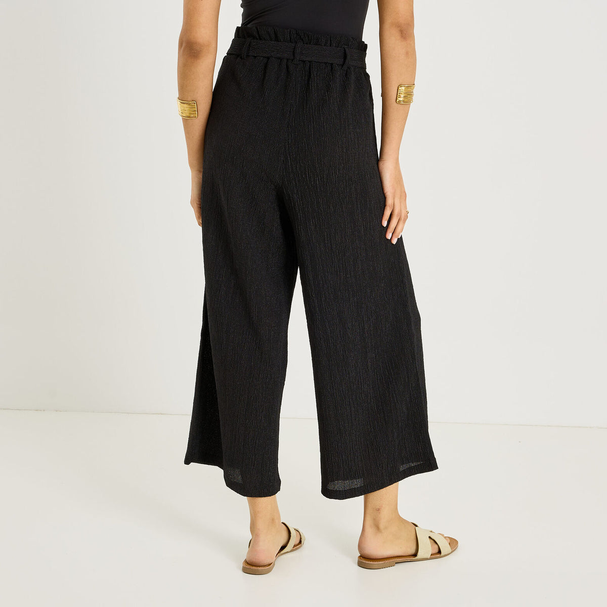 Pantalon large raccourci femme - 2