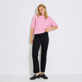Pantalon droit velours raccourci femme - 1