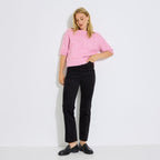Pantalon droit velours raccourci femme - 1