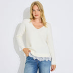  Pull finition guipure à la base femme - 1