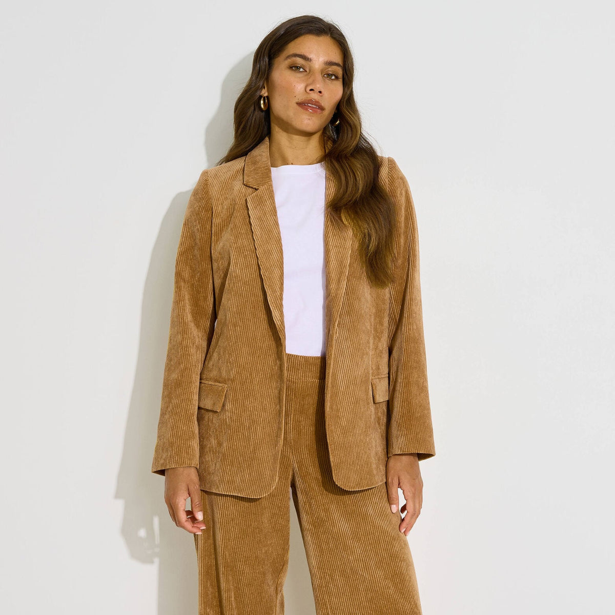 Veste blazer en velours côtelé femme - 1