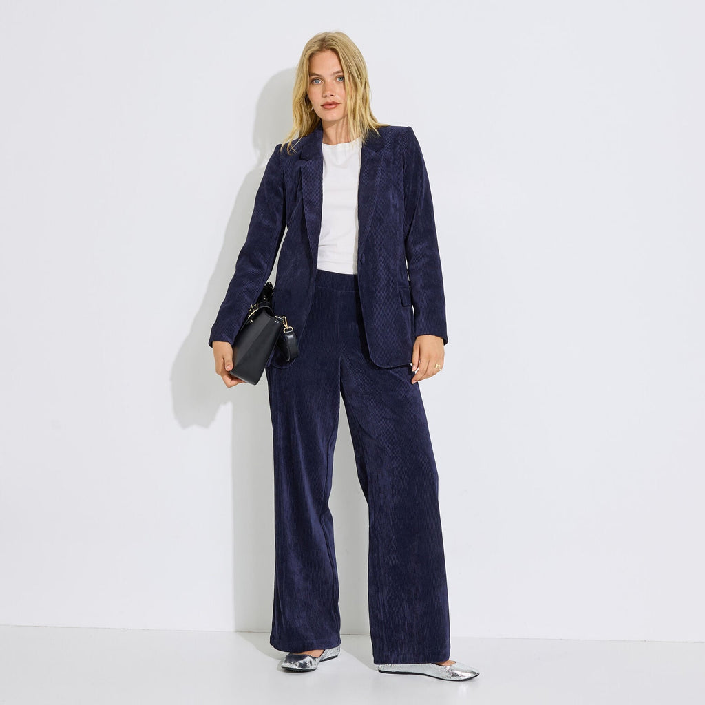 Veste blazer en velours côtelé femme - 1