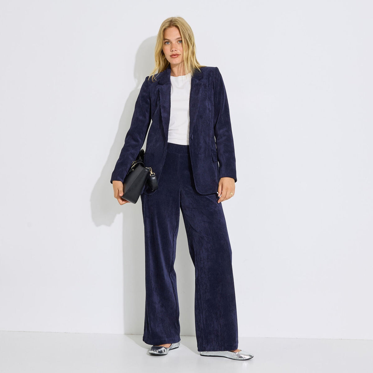 Veste blazer en velours côtelé femme - 1