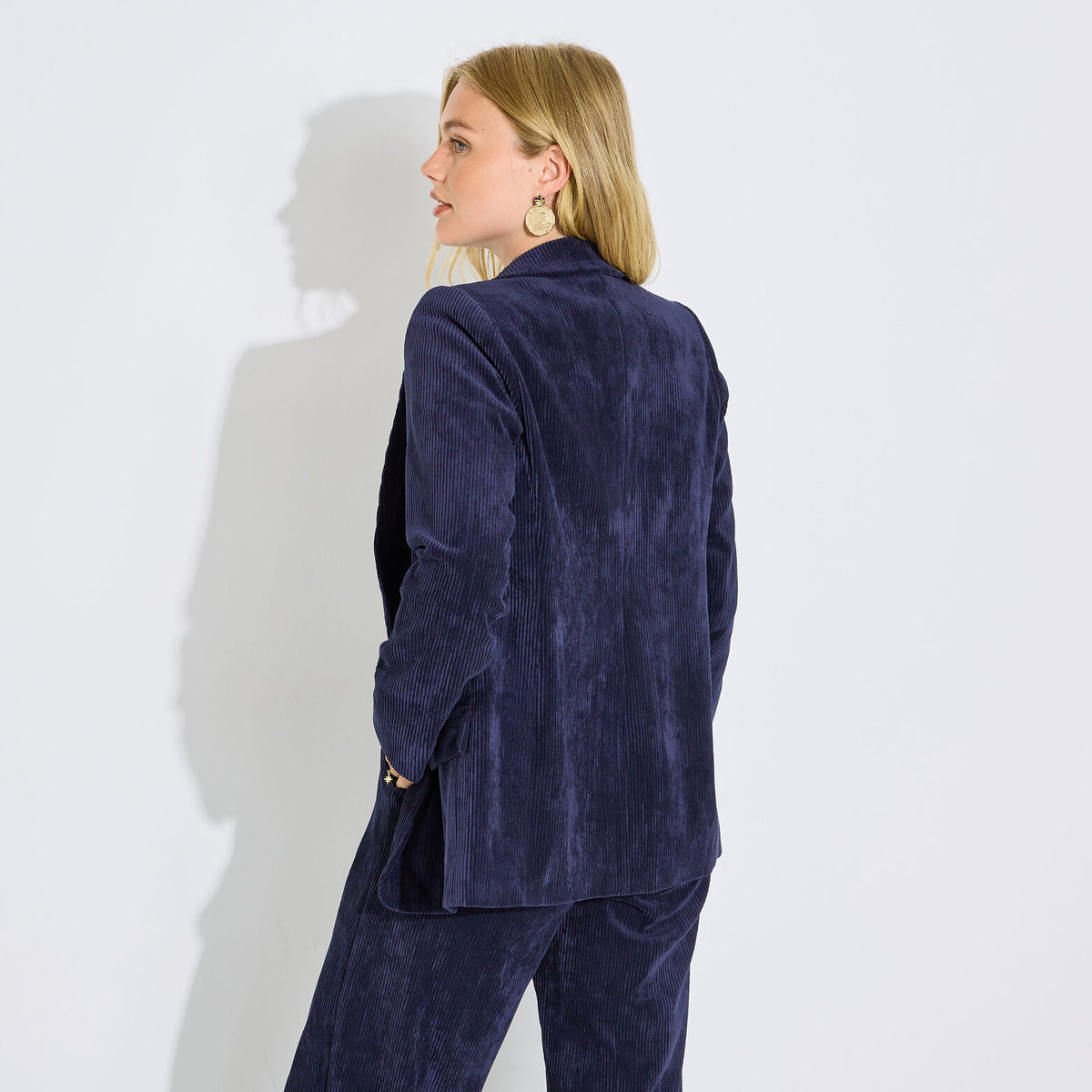 Veste blazer en velours côtelé femme - 2