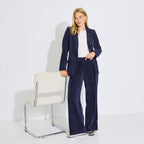 Pantalon velours taille élastiquée femme - 1