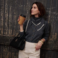 Gilet col rond femme. - 1
