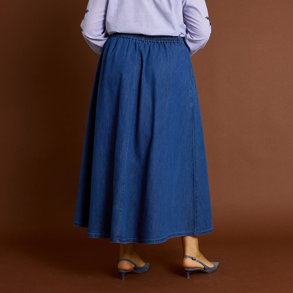 Jupe longue en jean femme - 2