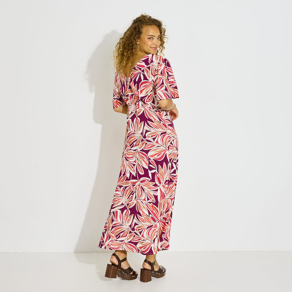 Robe longue habillée imprimé fleuri - 2