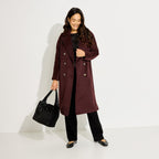 Manteau long double boutonnage femme - 1
