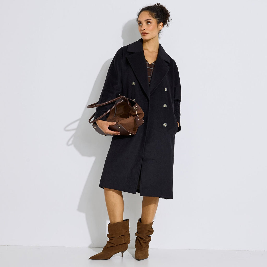 Manteau long double boutonnage femme - 1