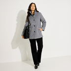 Manteau mi-long col montant femme - 1