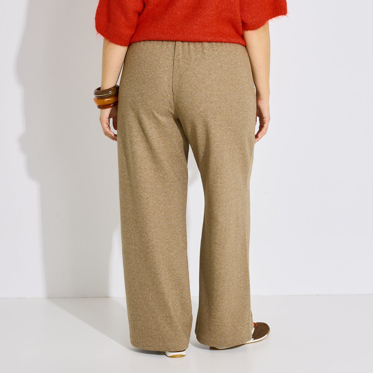 Pantalon droit ample chaud maille femme - 2