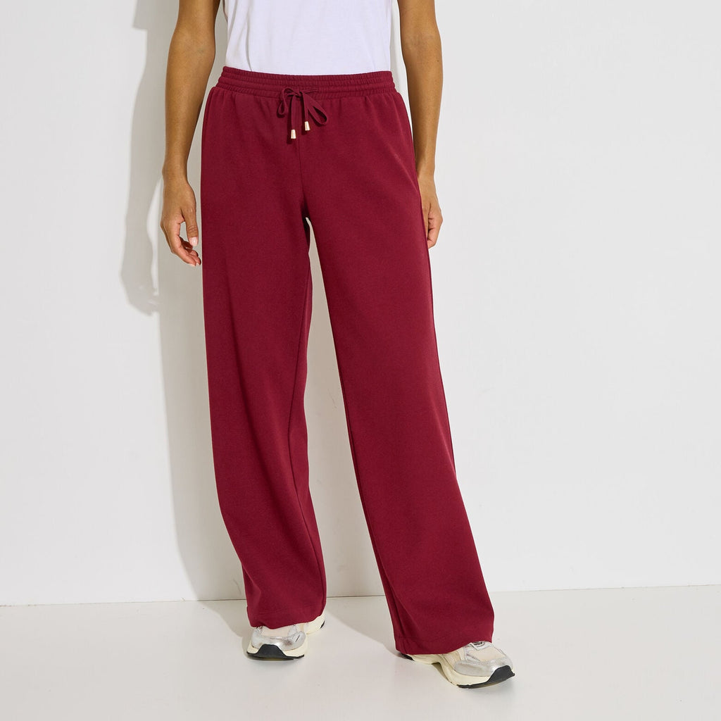 Pantalon droit ample chaud maille femme - 1