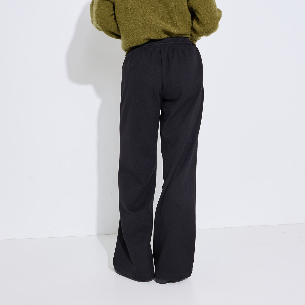 Pantalon droit ample chaud maille femme - 2