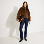 Manteau court imitation fourrure femme - 1