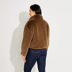 Manteau court imitation fourrure femme - 2