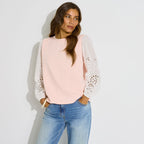 Sweat manches ajourées femme - 1