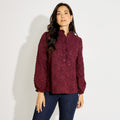 Blouse broderie anglaise col haut femme - 1