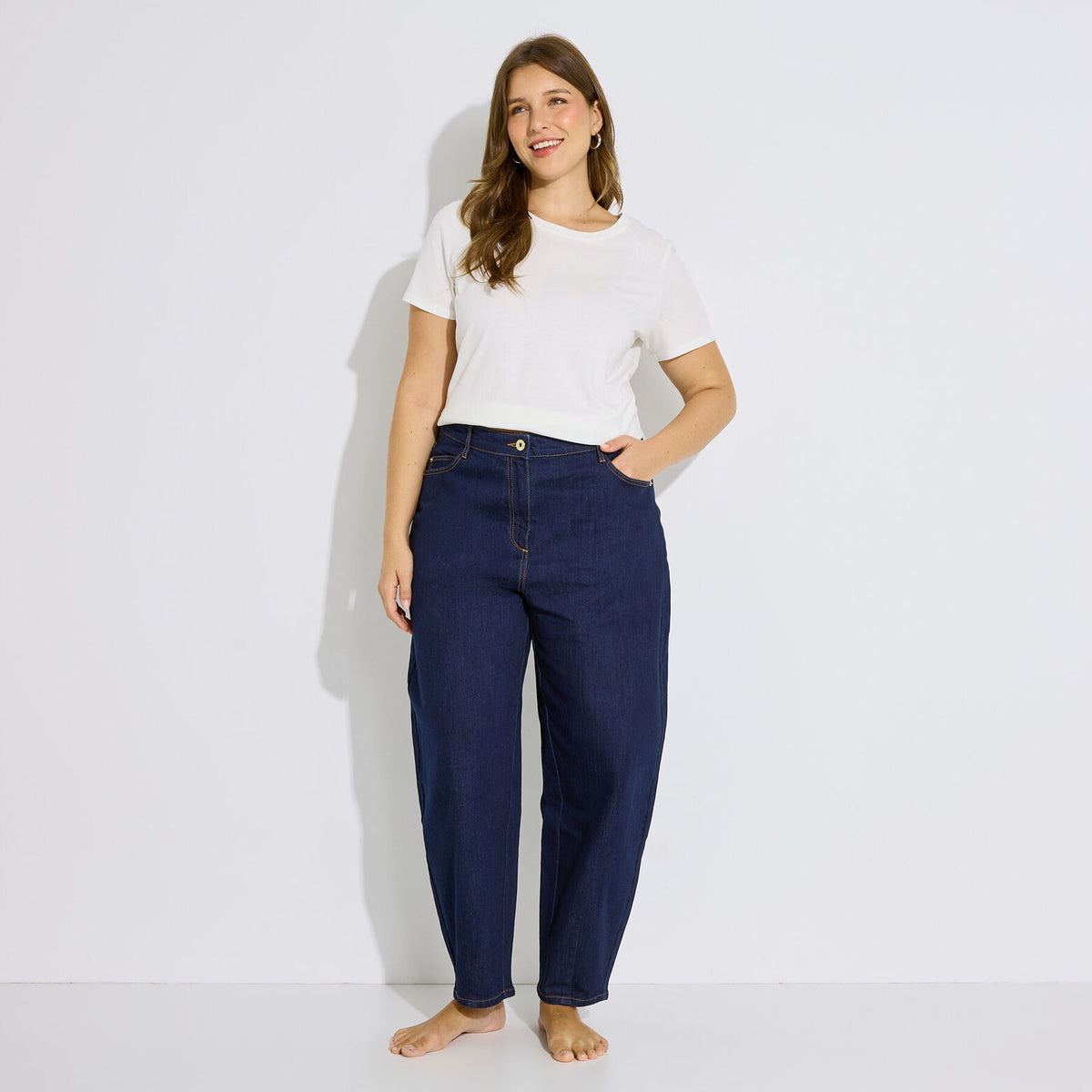 Jean barrel raccourci BERLIN BL02 femme - 1