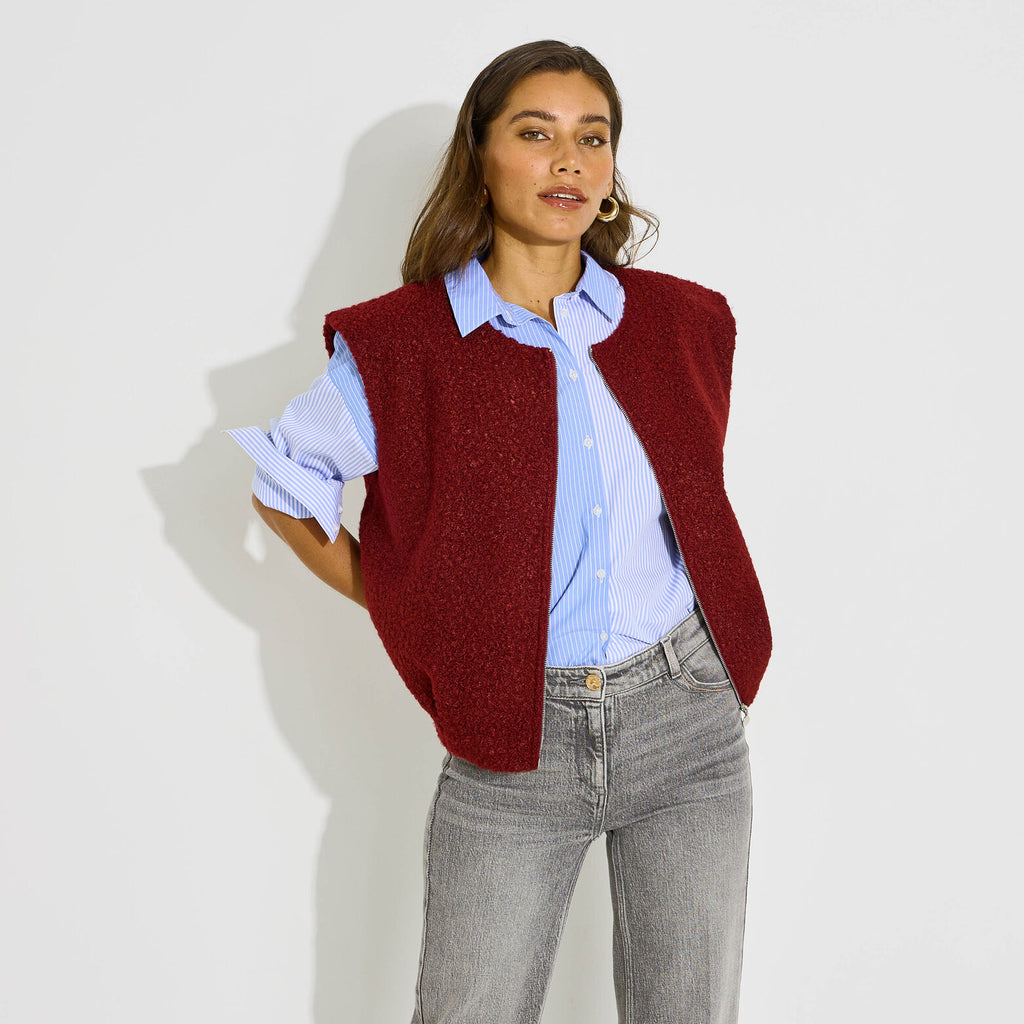 Gilet sans manches zippé femme - 1