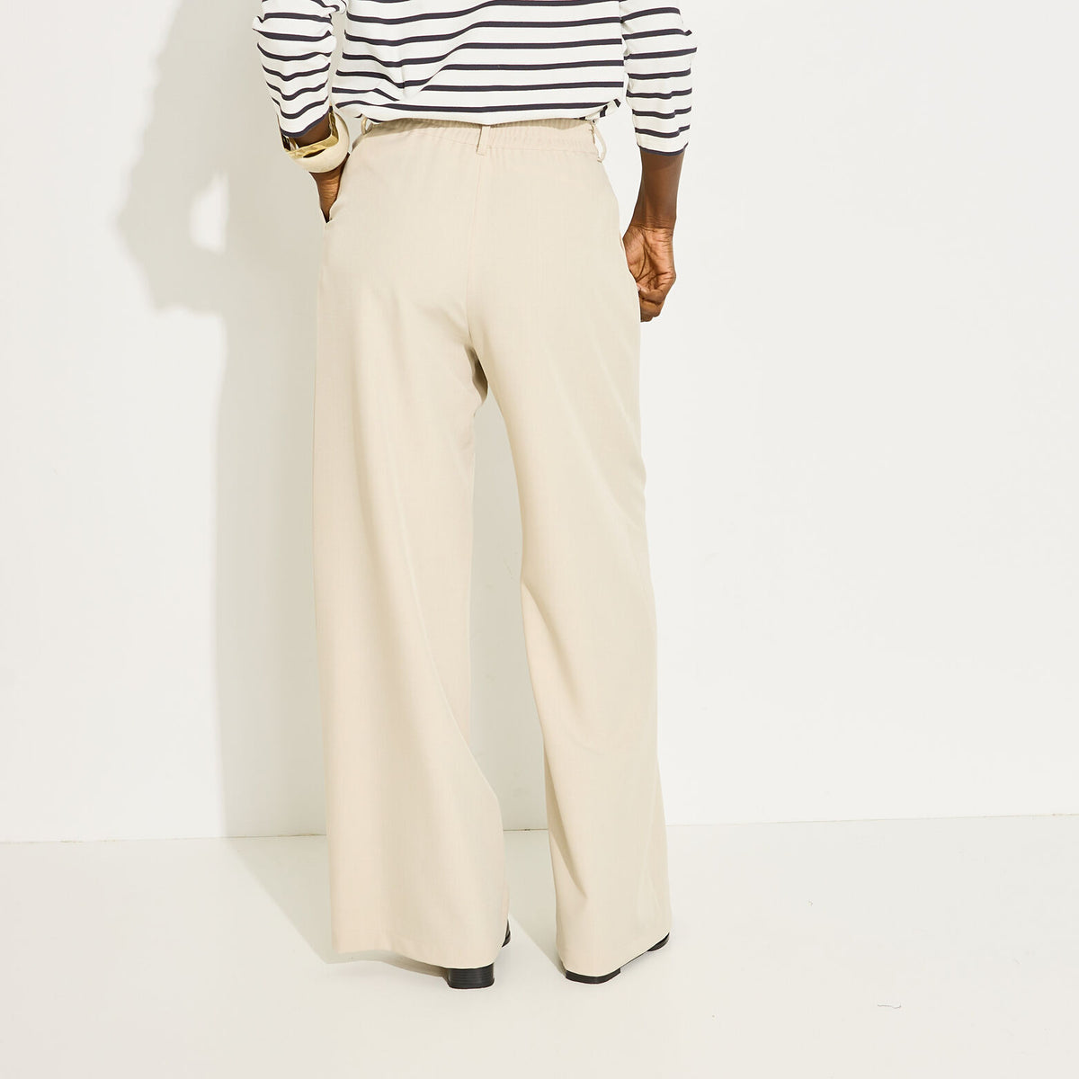 Pantalon large à pinces femme - 2