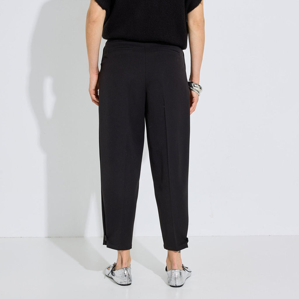 Pantalon barrel raccourci chic femme. - 2