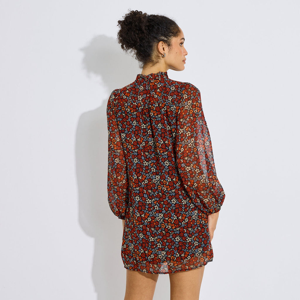 Robe courte imprimé fleurs femme - 2
