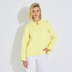 Chemise unie col froufrou femme - 1