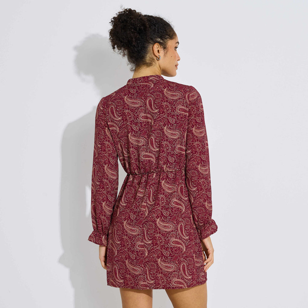 Robe courte imprimée cachemire femme - 2