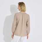 Blouse vichy motif fleurs femme - 2